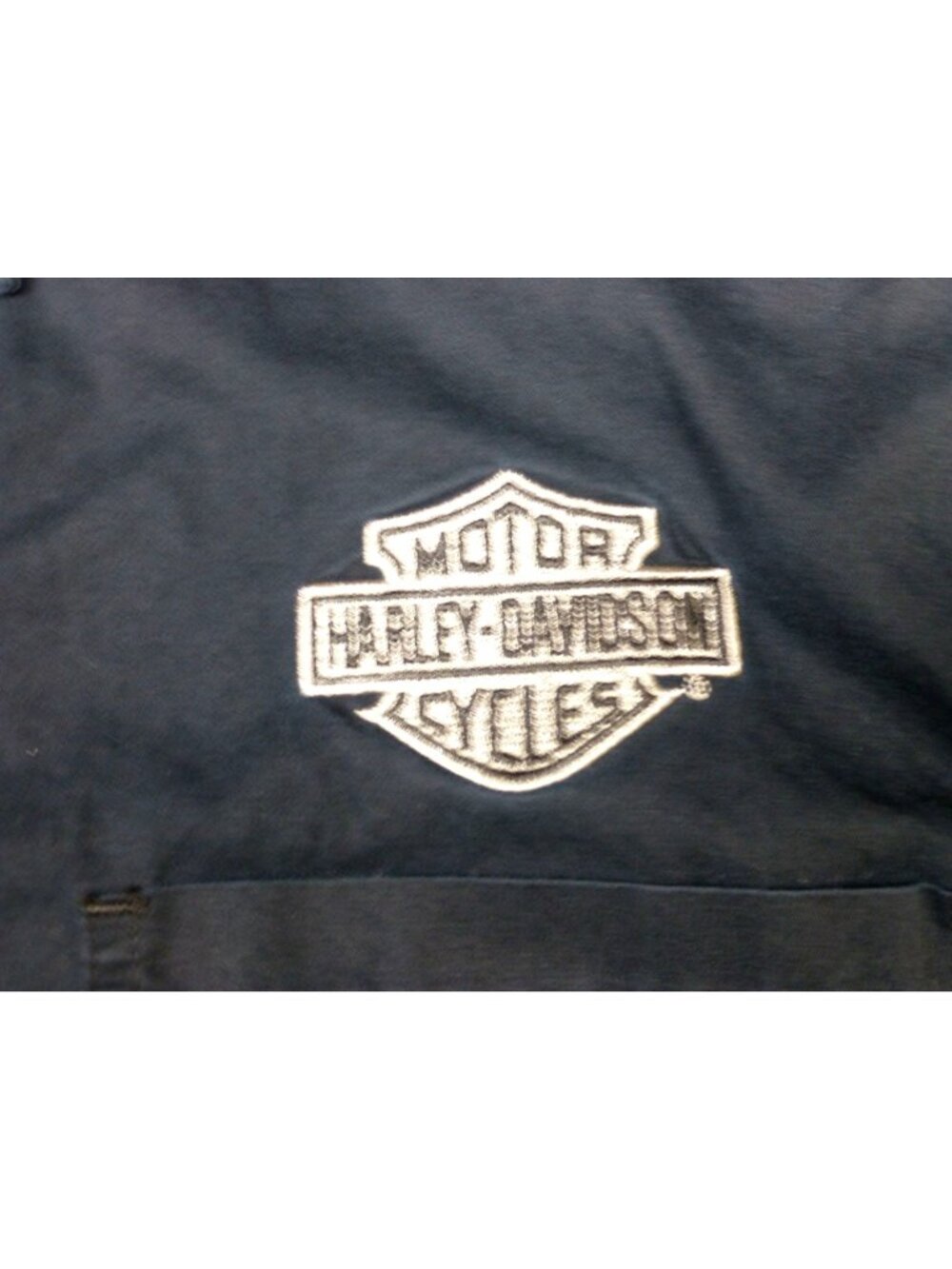 Harley-Davidson Mens Black Button-Up Shirt With Embroidered Logo Long Sleeves Si - Picture 3 of 11